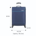 American Tourister Jamaica Spinner Suitcase Expandable TSA Lock Navy Blue 80 cm