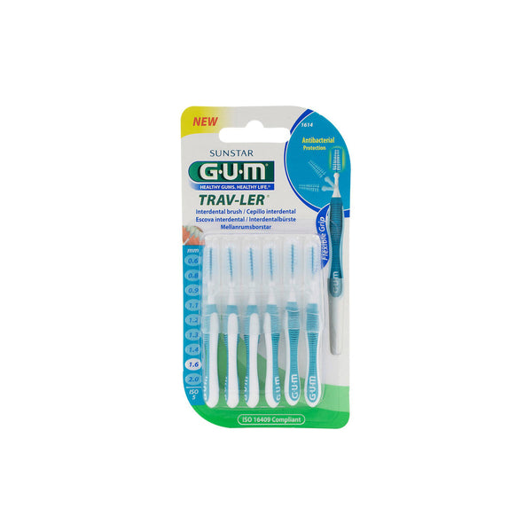 GUM Travler Interdental Brush 1.6 mm Chlorhexidine