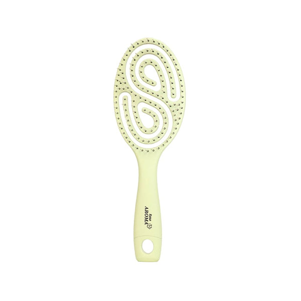 Rose Aroma Detangling Hairbrush Vented Blow-Dry Brush Flexible Bristles