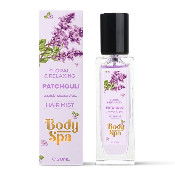 Body Spa Floral Relaxing Patchouli Hair Mist Liquid Aloe & Chamomile 30 ml