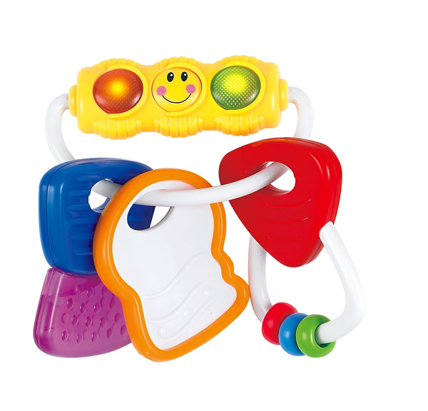 Hola Light & Rattle Keys Baby Teether Activity Toy, Lights and Rattle, 0M+