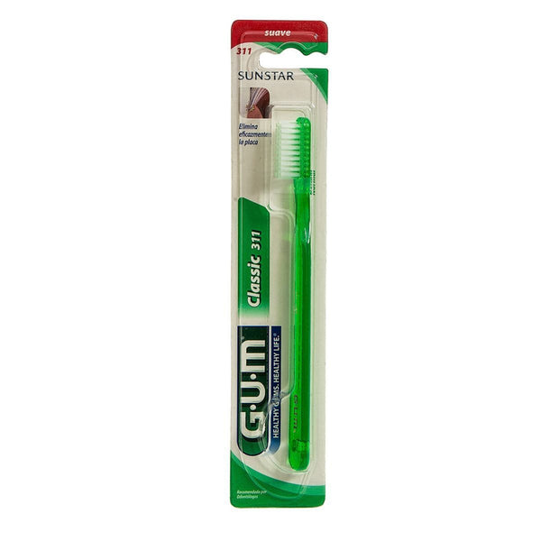 GUM Classic Soft 3-Row Slender Toothbrush Ergonomic Handle
