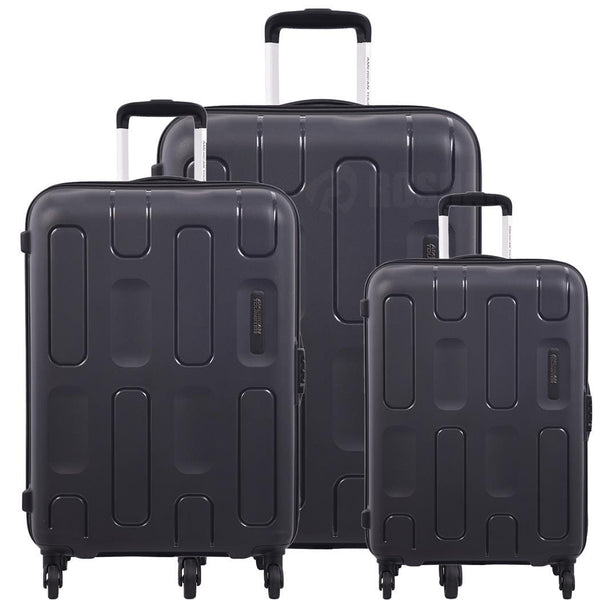 American Tourister Ellipso Polypropylene Luggage Set Black, 3-Piece