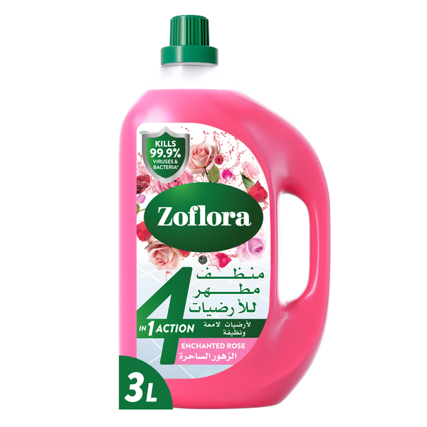Zoflora Multipurpose Floor Cleaner Enchanted Rose Fragrance 3L
