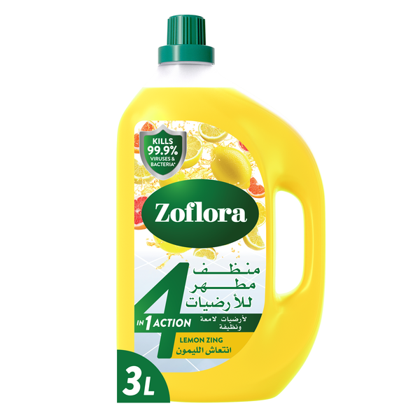 Zoflora Multipurpose Floor Cleaner Lemon Zing Citrus Scent 3L