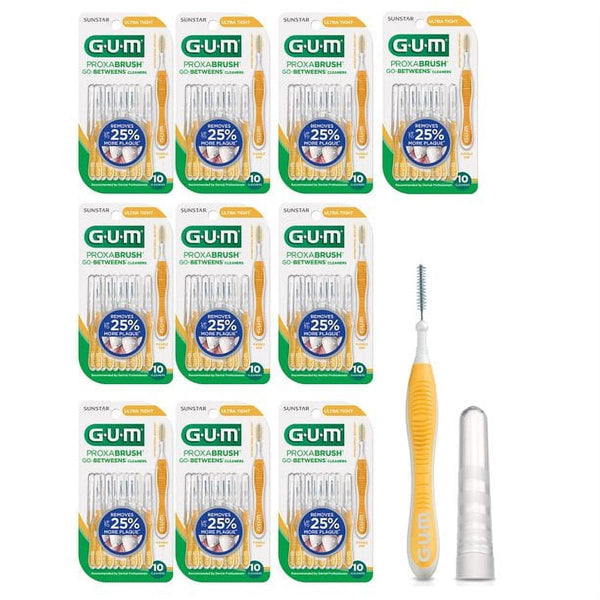 GUM Proxabrush Click R 625 Interdental Brush Handle, Travel Size