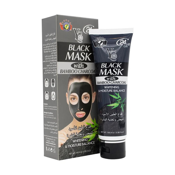 Yc Black Mask with Bamboo Charcoal Face Mask 100 ml