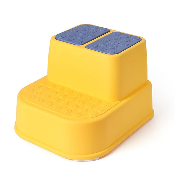 Eazy Kids Step Stool Dual-Height Plastic Yellow