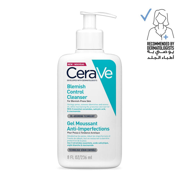 CeraVe Blemish Control Cleanser Gel-to-Foam Face Wash 2% Salicylic Acid Niacinamide Ceramides 236 ml