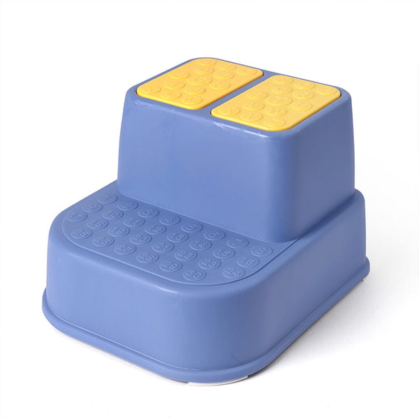 Eazy Kids Dual-Height Plastic Step Stool Blue