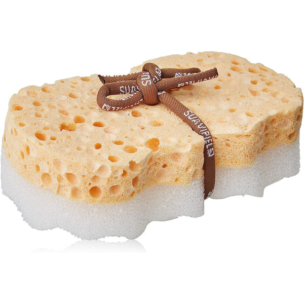 Suavipiel A8864 Natural Vegetal Massage Sponge, Microfiber Honeycomb Exfoliating Body Sponge