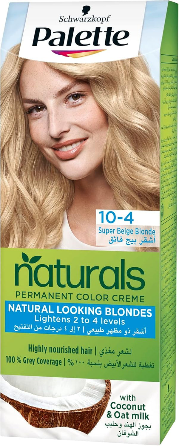 Palette PNC 10-4 Super Beige Blonde Cream Hair Color Dye, Gray Coverage