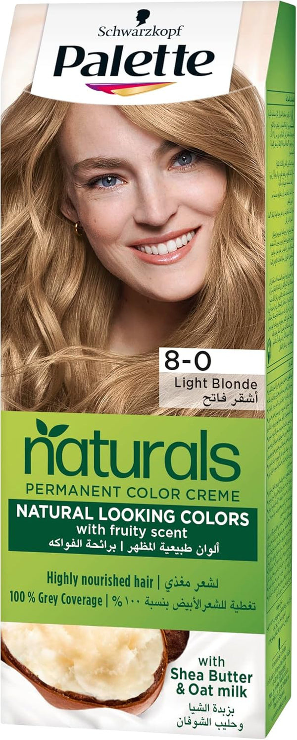 Palette PNC 8-0 Light Blonde Cream Hair Color with Gray Coverage