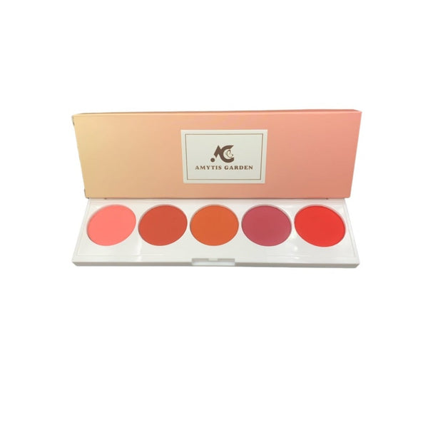 Amytis Garden Blusher Palette Smooth Blendable Finish 5 Colors WW636