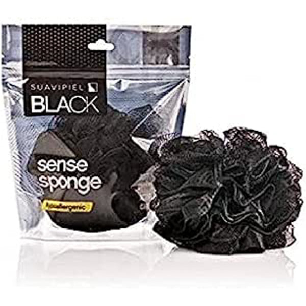 Suavipiel Black Facial Cleansing Sponge A8954 Microfiber Honeycomb Pattern