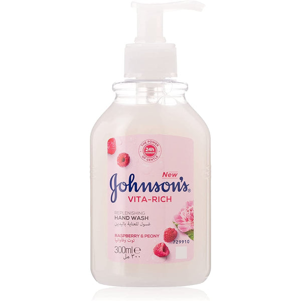 Johnson & Johnson Vita-Rich Replenishing Hand Wash Glycerin Raspberry and Peony
