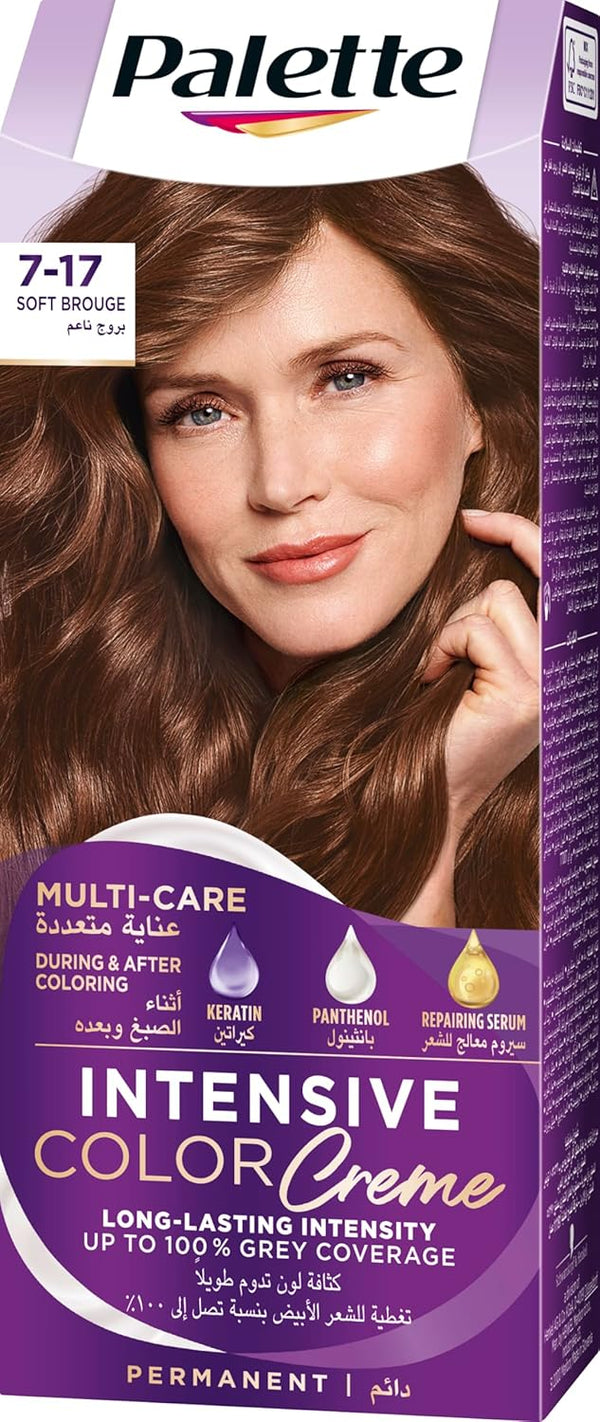 Palette ICC Color 7-17 Soft Brouge Cream Hair Color Dye Gray Coverage