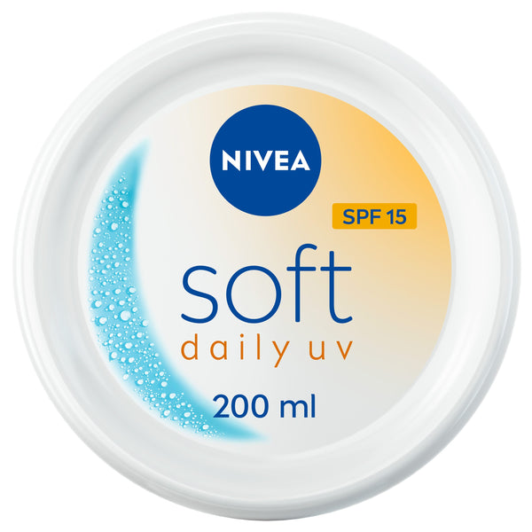 NIVEA Soft UV SPF15 Moisturizing Cream Face Body & Hands 200ml
