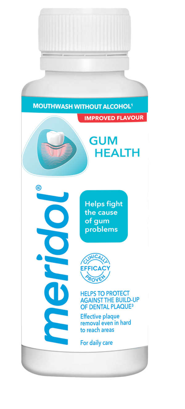 Meridol Gum Health Mouthwash Alcohol-Free Fluoride Formula Zinc and Amine 100 ml