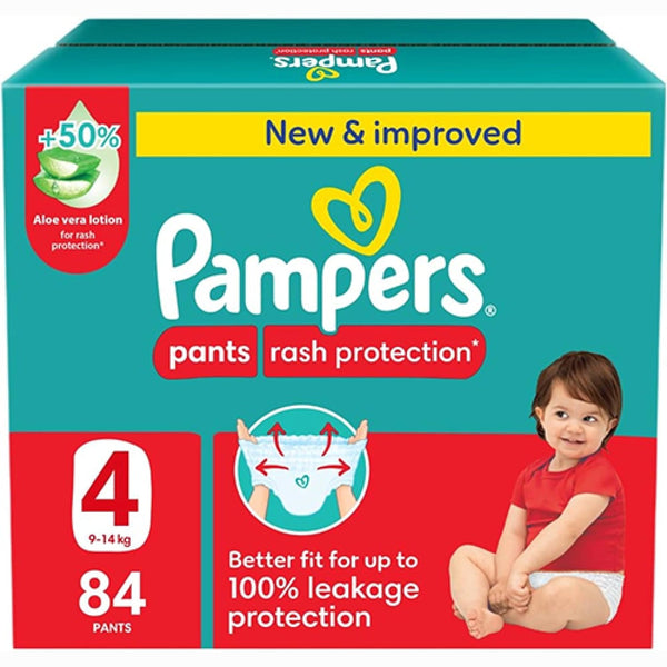 Pampers Rash Protection Pants Diapers Size 4 Giant Pack 84 Pc