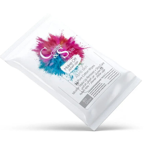 Cotton & Skin Makeup Remover Wipes Micellar Formula Vitamin E 24 Wipes