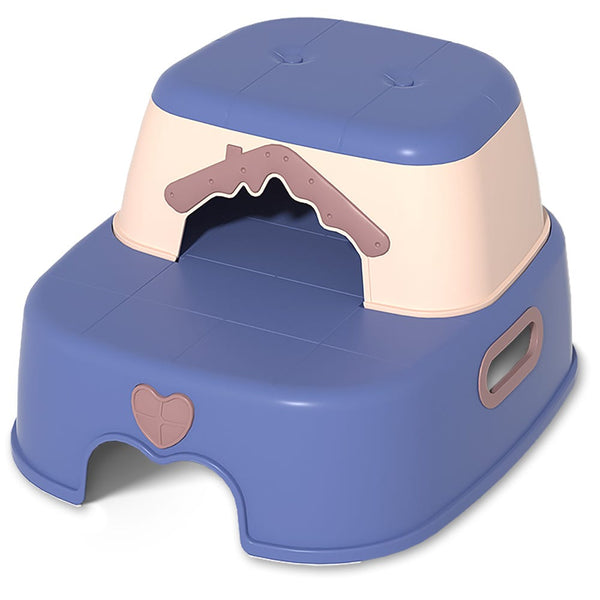 SAMBOX Eazy Kids 2-in-1 Step Stool, Blue, Non-Slip TPE