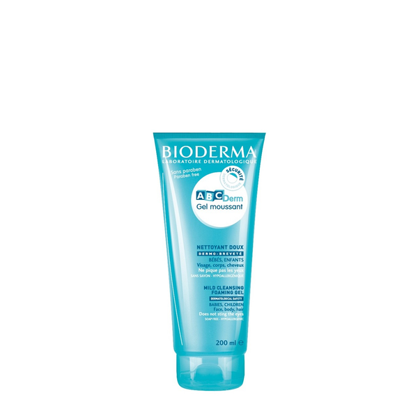 Bioderma ABCDerm Foaming Gel Baby Bath & Hair Cleanser Soap-Free 200 ml