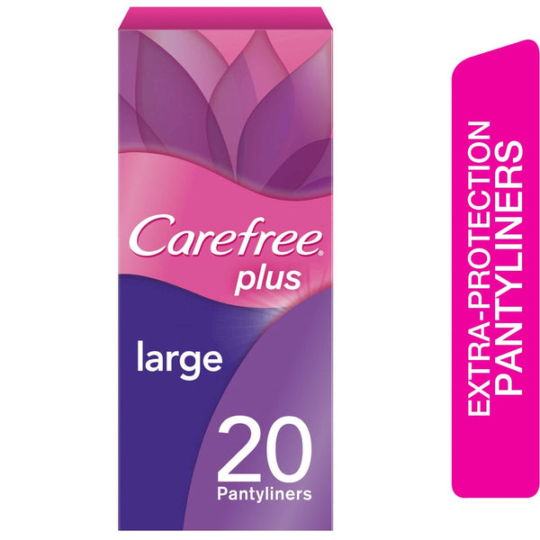 Carefree Plus Large Light Scent Panty Liners with Aloe Vera, Individually Wrapped