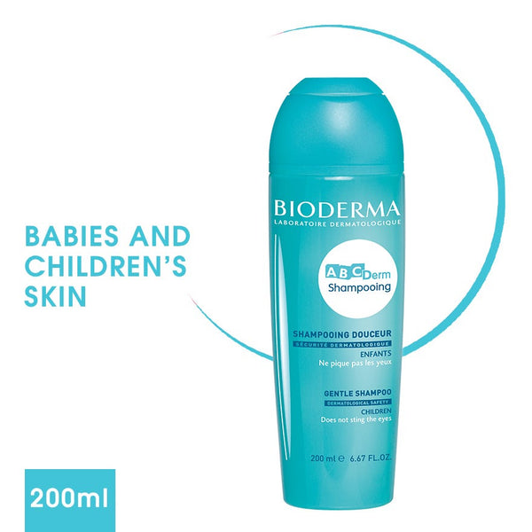 Bioderma ABCDerm Baby Shampoo Gentle Cleansing Tear-Free 200 ml