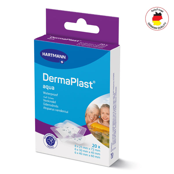 DermaPlast Aqua Waterproof Transparent First Aid Plasters