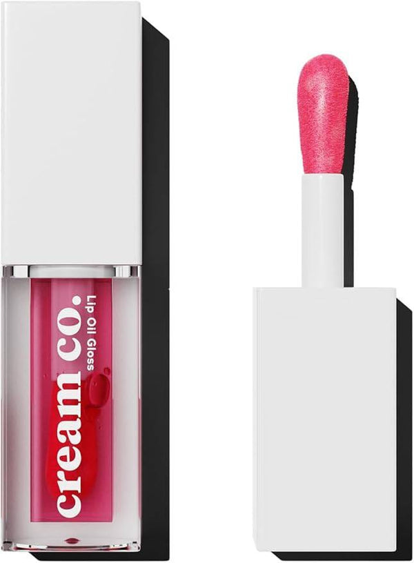 Cream Co Raspberry Gloss Lip Oil Non-Sticky Moisturizing Gloss Raspberry Aroma 1 Pc