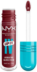 NYX Professional Makeup Lip I.V. Hydrating Gloss Stain Wet Shine Vitamin-Infused Drippin' In Rose
