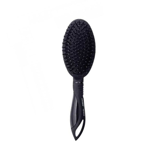 Rose Aroma Oval Hairbrush, Black, Flexible Bristles