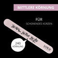 PARSA Beauty LOV.U Nail File Set, Medium and Fine Grit 180/240, Mint and Pink