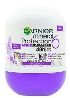 Garnier Mineral Protection Floral Fresh Roll-On Deodorant for Women, 50 ml