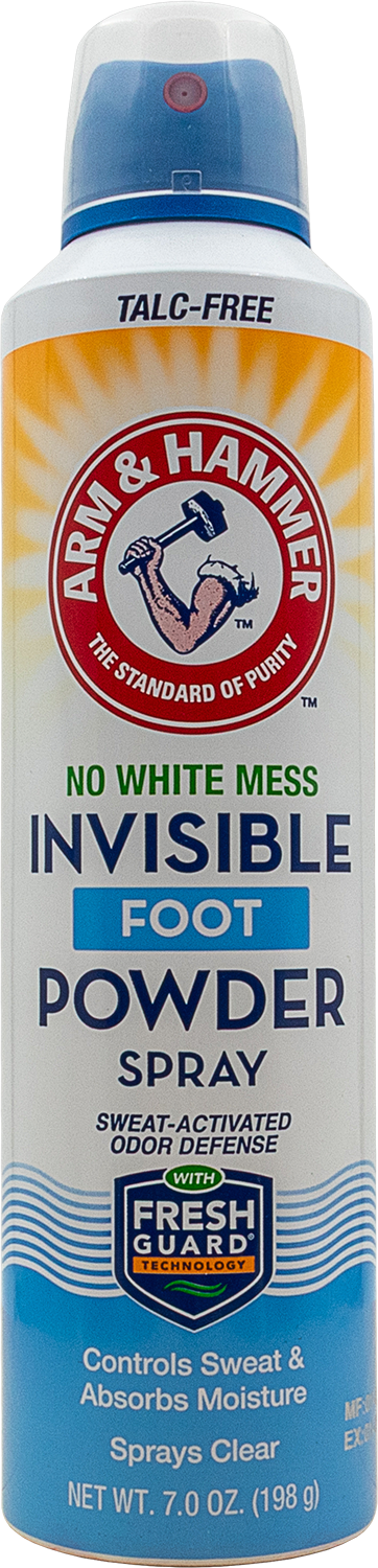 Arm & Hammer Invisible Foot Powder Spray Talc-Free Moisture Absorbing Fresh Scent 198 g
