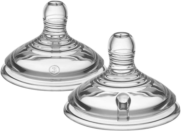 Tommee Tippee Closer to Nature Fast Flow Silicone Bottle Teat Anti-Colic Valve 1 Piece