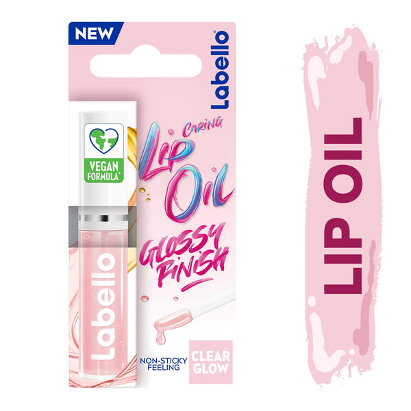 Labello Lip Oil Clear Glow Glossy Finish Jojoba Oil 5.5ml