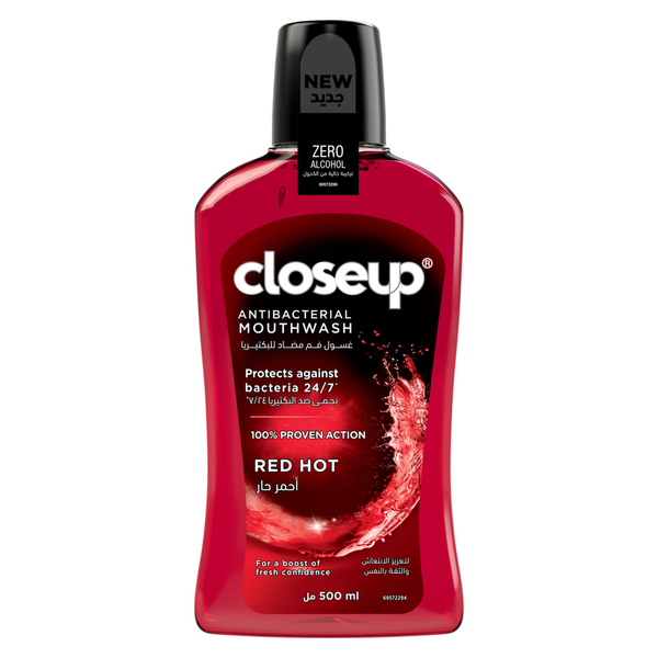 Closeup Antibacterial Mouthwash Hot Red Freshness 500ml
