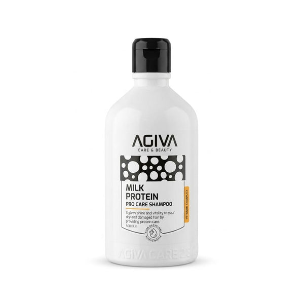 Agiva Milk Protein Care Shampoo Nourishing Formula for Dry and Damaged Hair 500ml