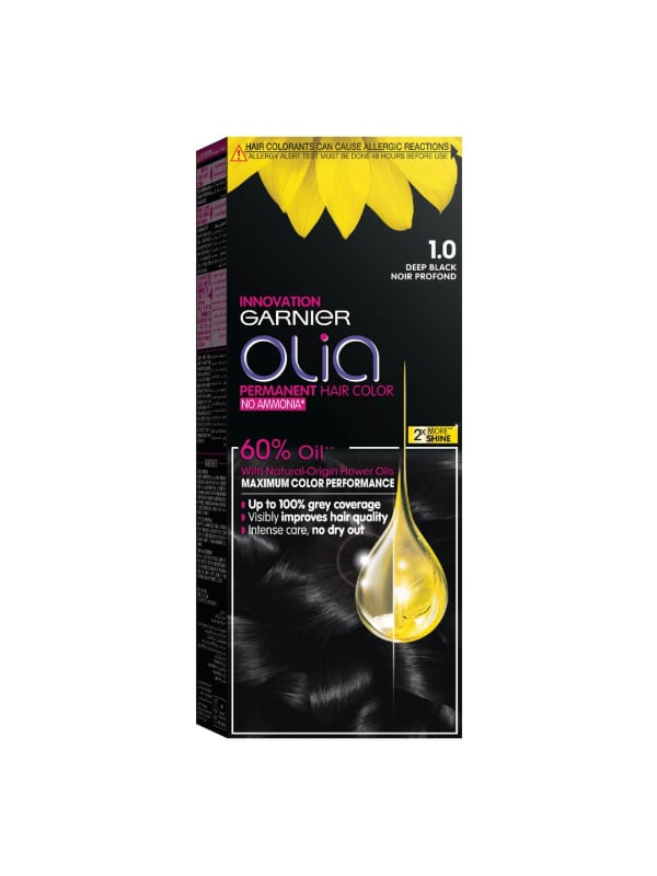 Garnier Olia Permanent Hair Color Ammonia-Free Deep Black 1.0