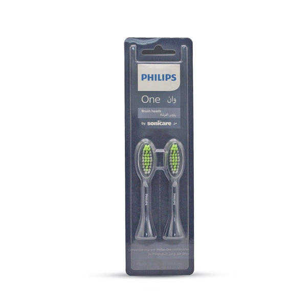 Philips One Sonicare Replacement Toothbrush Heads Soft Black 2 Pack