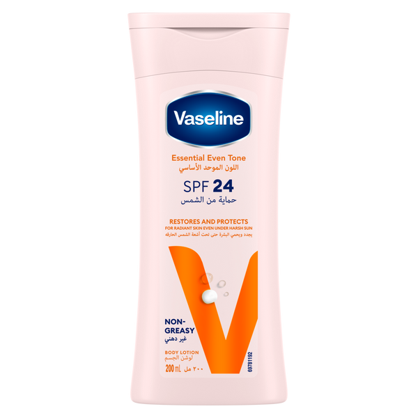 Vaseline Essential Even Tone Body Lotion SPF 24 Vitamins B3, E & C 200ml