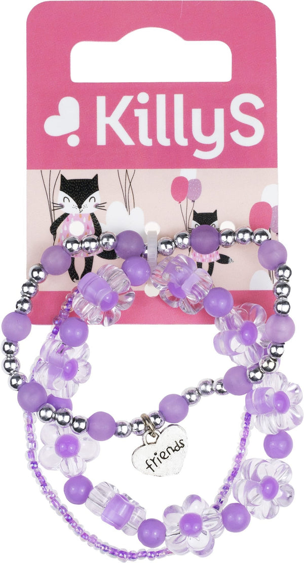 KillyS Kids Purple Bracelets Adjustable 3-Piece Set