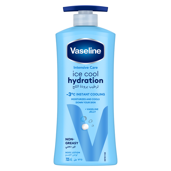 Vaseline Intensive Care Ice Cool Hydration Body Lotion, Fast-Absorbing, 725ml