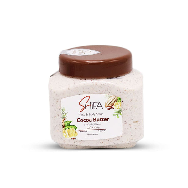 Shifa Face and Body Scrub with Cocoa Butter and Vitamin E, 300 ml