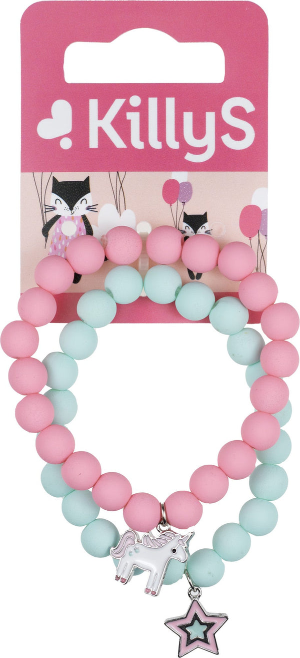 KillyS Kids Bracelets Adjustable Pink and Mint 2 Pieces