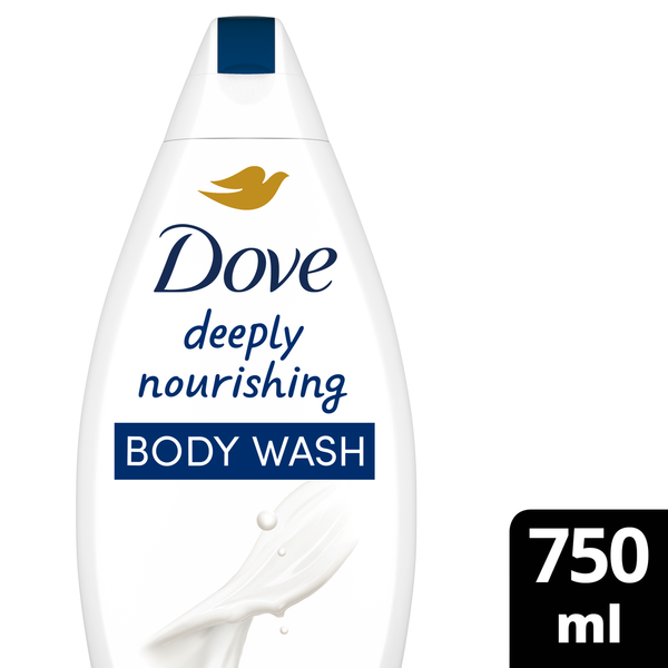 Dove Deeply Nourishing Body Wash Creamy Lather Moisture Renew Blend Original 750ml
