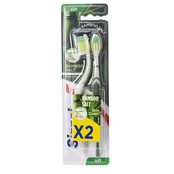 Signal Soft Bamboo Toothbrushes Soft Bristles Bamboo Salt Pack of 2