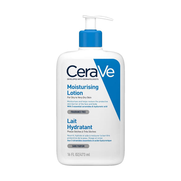CeraVe Moisturizing Lotion for Normal to Dry Skin, Hyaluronic Acid, Fragrance-Free, 473 ml